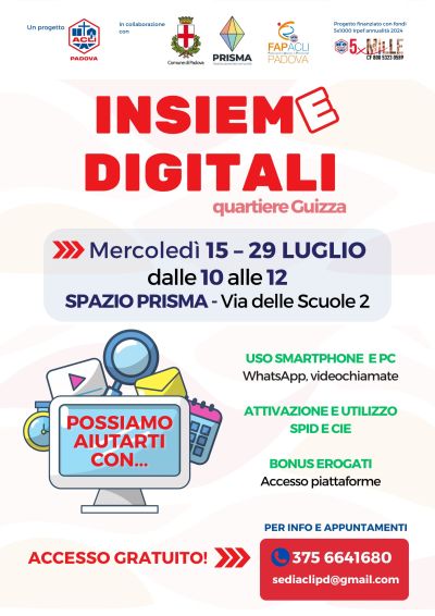 INSIEME DIGITALI - QUARTIERE GUIZZA - PADOVA - ACLI PADOVA (PD) - FAP PADOVA (PD)