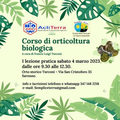 Corso di orticoltura biologica - Acli Terra Varese (VA)