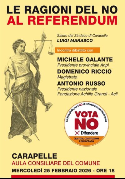 LE RAGIONI DEL NO AL REFERENDUM - CARAPELLE (FG)