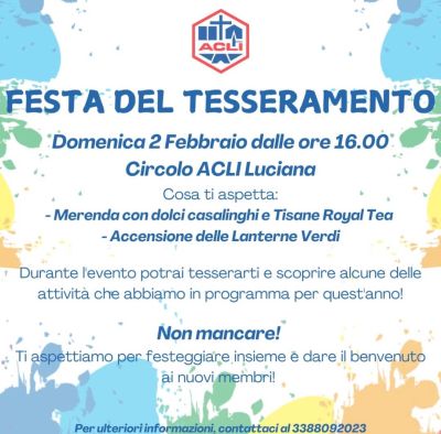 Festa del tesseramento - Circolo Acli Luciana (PI)
