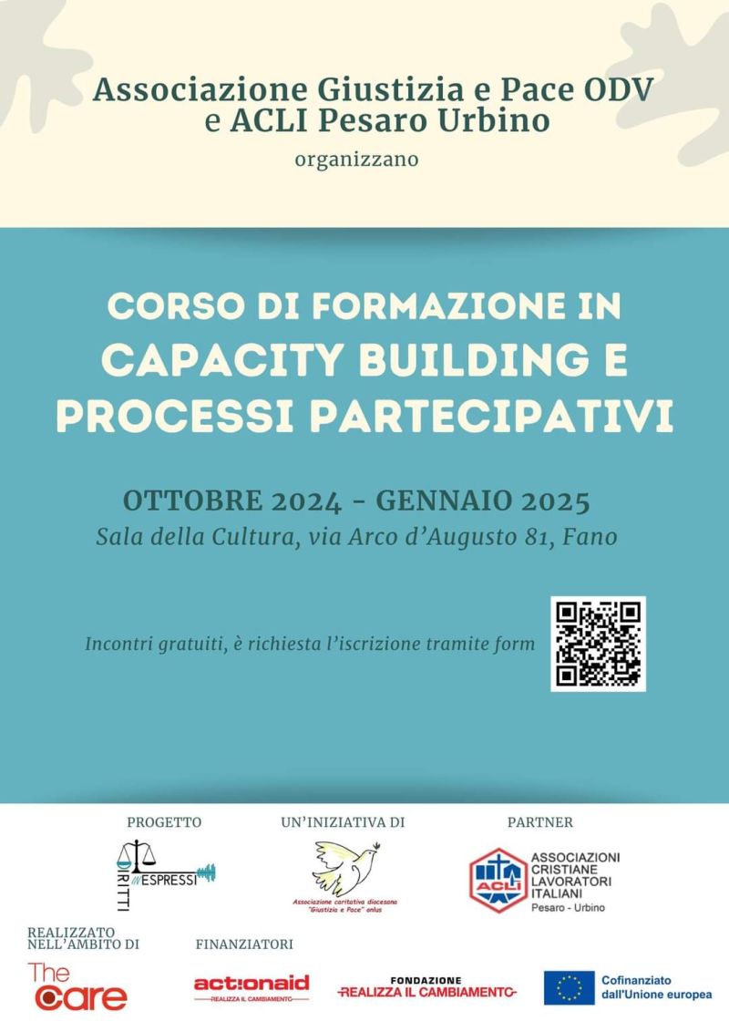 Corso di Formazione in Capacity Building e Processi Partecipativi - Acli Pesaro Urbino (PU)