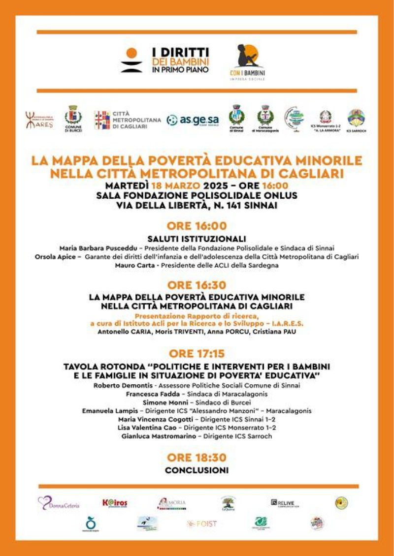 La mappa della povertà educativa minorile nella città metropolitana di Cagliari - Acli Sardegna