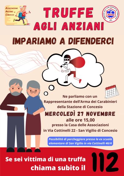 Truffe agli anziani: Impariamo a difenderci - Circolo Acli Concesio (BS)