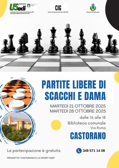 Partite libere di scacchi e dama - Castorano - US Acli Marche