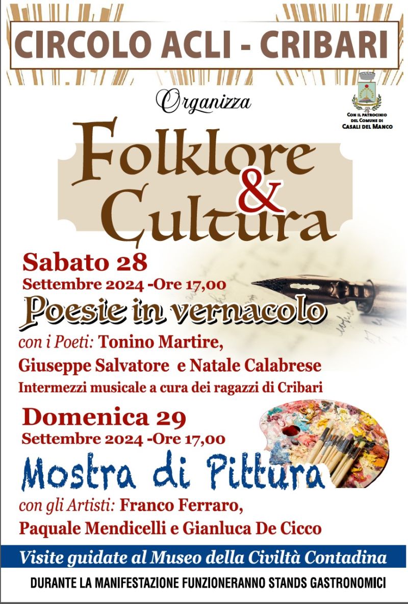 Folklore &amp; Cultura - Circolo Acli Cribari (CS)