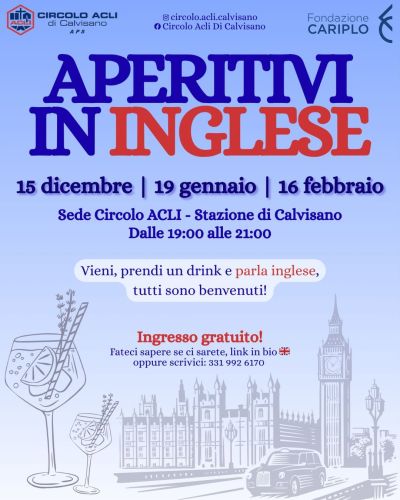 Aperitivi in inglese - Calvisano - Circolo Acli Calvisano (BS)