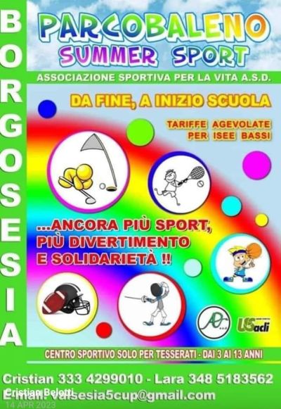 Parcobaleno Summer Sport - Circolo Acli Aranco (VC)