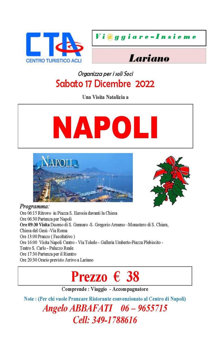 Una Visita Natalizia a Napoli - CTA "Viaggiare Insieme" (RM)