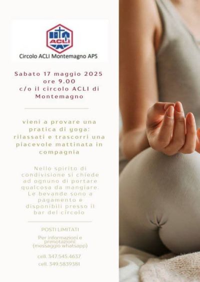 Pratica di yoga - Circolo Acli Montemagno (PT)