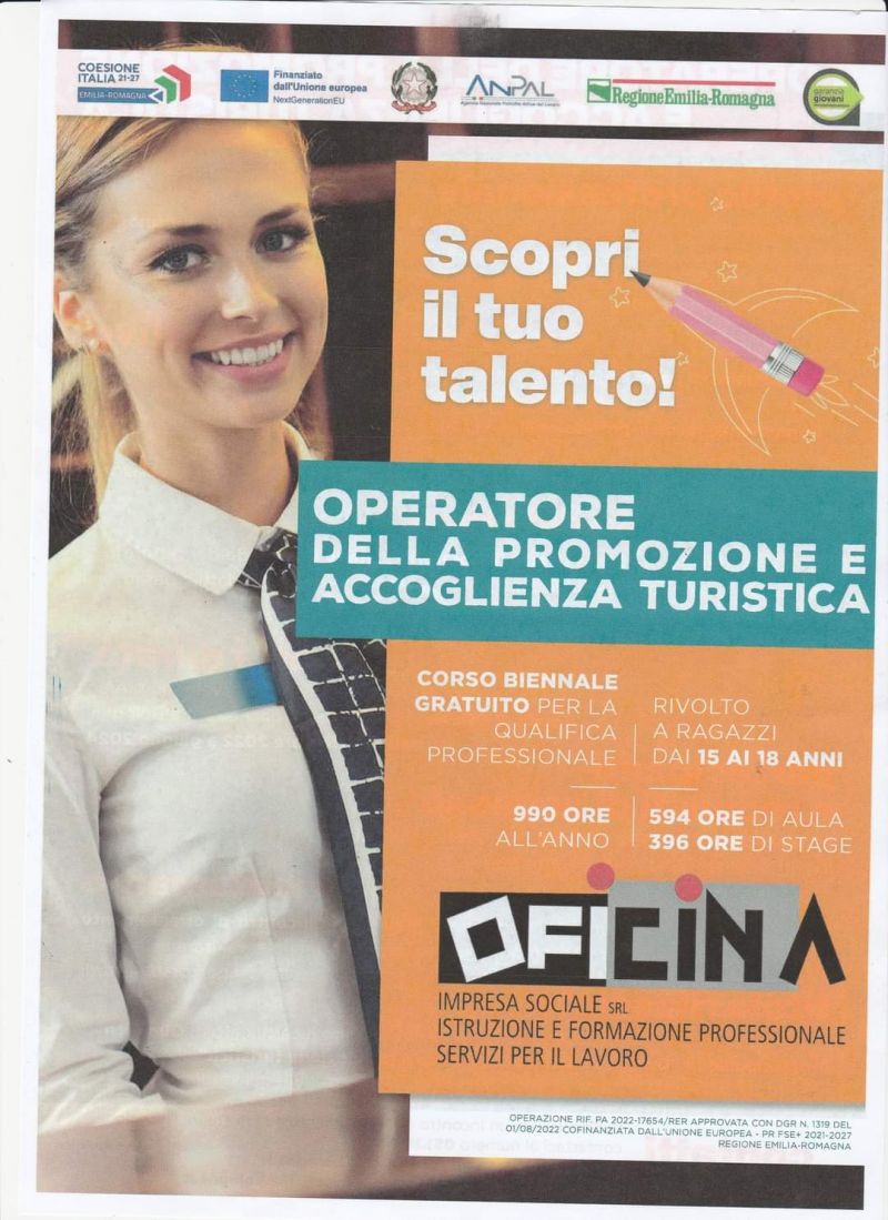 Scopri il tuo talento: Operatore della promozione e accoglienza turistica - Enaip Emilia Romagna