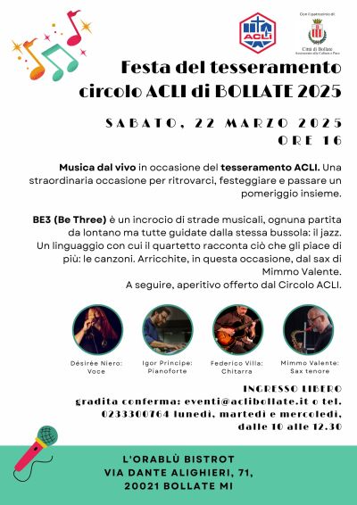 Festa del tesseramento - Circolo Acli Bollate (MI)