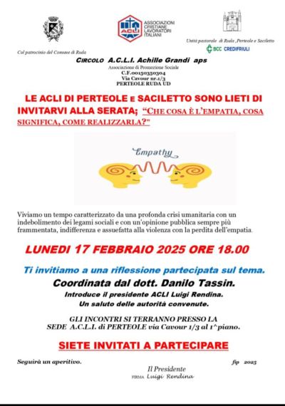 Che cosa è l'empatia, cosa significa, come realizzarla? - Circolo Acli Perteole (UD)