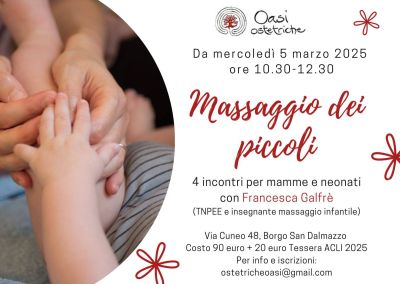 Massaggio dei piccoli - Oasi Osteriche aff. Acli Cuneo (CN)