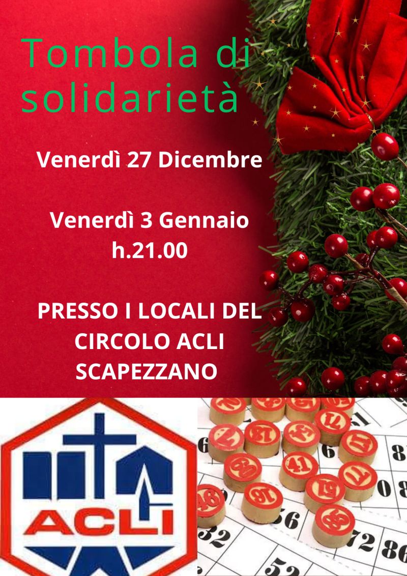 Tombolata di Solidarietà - Circolo Acli Scapezzano (AN)