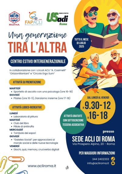 Una generazione tira l'altra - Roma - Acli Roma (RM)