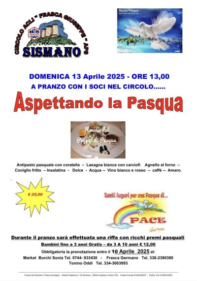 Aspettando la Pasqua - Circolo Acli Sismano (TR)