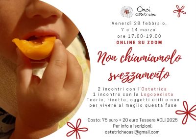 Non chiamiamolo svezzamento - Ass. Oasi Ostetriche affiliata Acli Cuneo (CN)