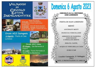 Festa di San Lorenzo - Circolo Acli Castagnola (VC)