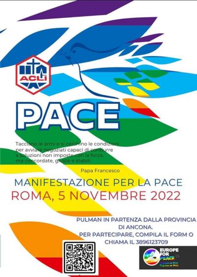 Pullman per la Manifestazione Nazionale per la Pace - Acli Ancona (AN)