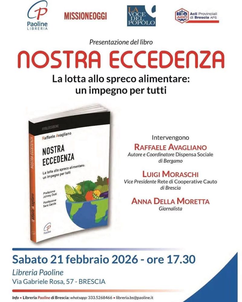 PRESENTAZIONE DEL LIBRO "NOSTRA ECCEDENZA" - BRESCIA