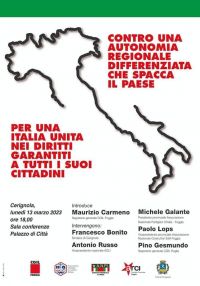 Contro una autonomia regionale differenziata che spacca il paese - Acli Foggia (FG)