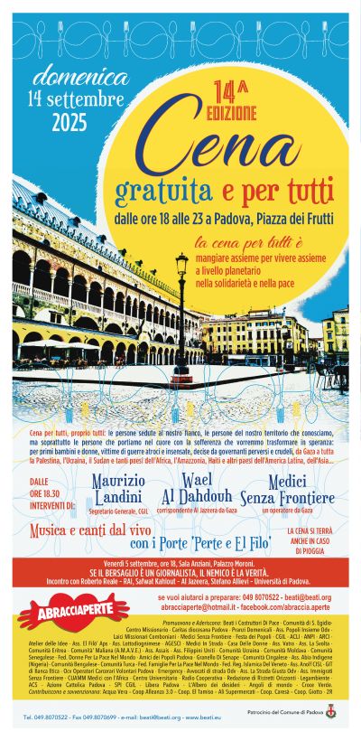 Cena gratuita e per tutti - Padova - Acli Padova (PD)