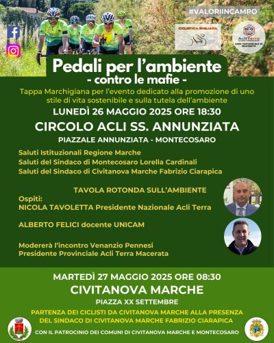 Pedali per l'ambiente - contro le mafie - Circolo Acli SS: Annunziata e Acli Macerata (MC)