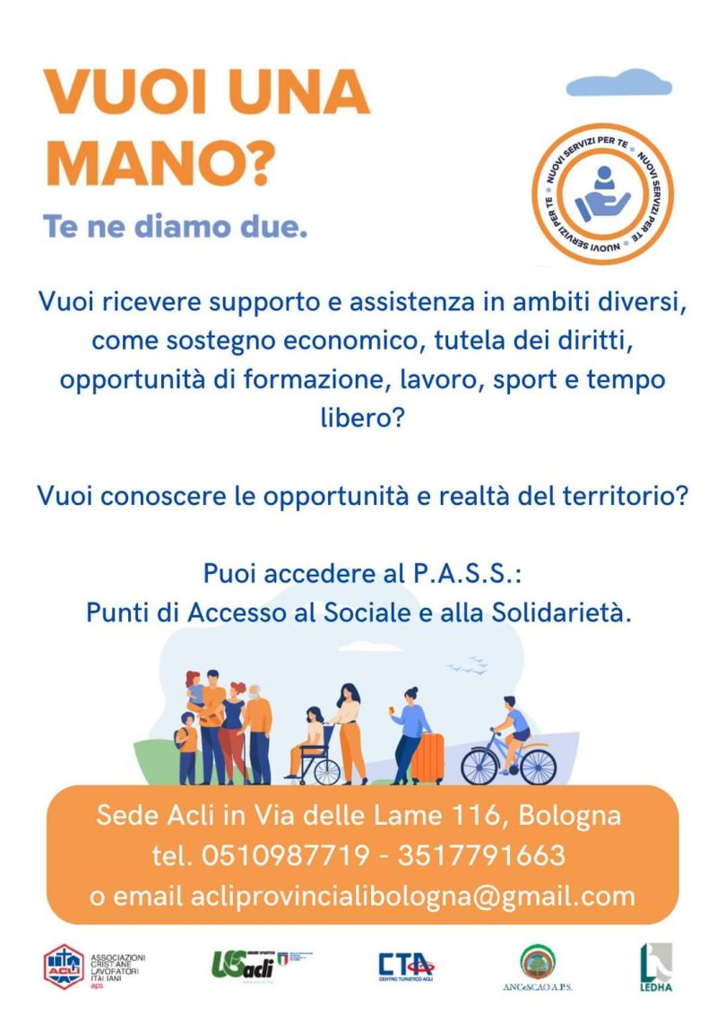 Vuoi una mano? Te ne diamo due - Acli Bologna (BO)