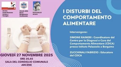 I disturbi del comportamento alimentare - Arcene (BG) - Circolo Acli Bassa Bergamasca Occidentale (BG)
