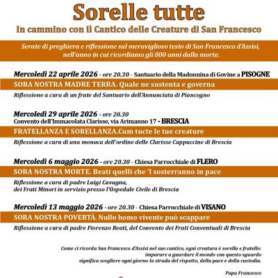 SORELLE TUTTE - IN CAMMINO CON IL CANTICO DELLE CREATURE DI SAN FRANCESCO - FLERO (BS)