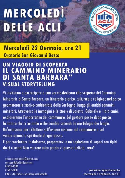 Il cammino minerario di Santa Barbara - Circolo Acli Cassano D'Adda (MI)