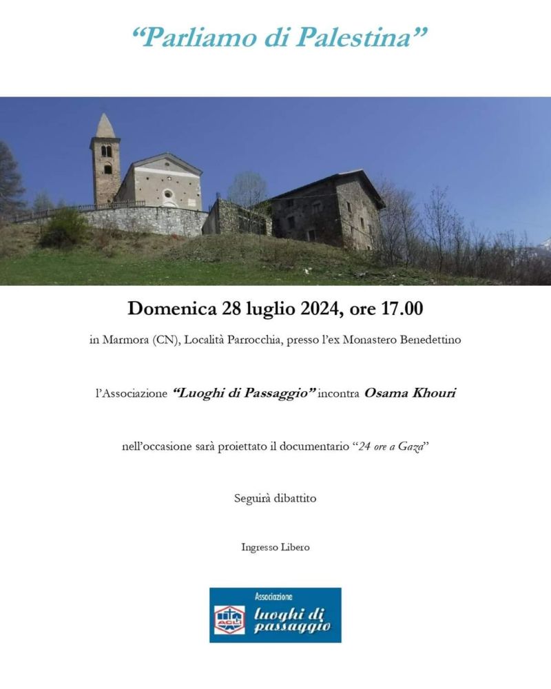 Parliamo di Palestina - Ass. &quot;Luoghi di Passaggio&quot; aff. Acli Cuneo (CN)