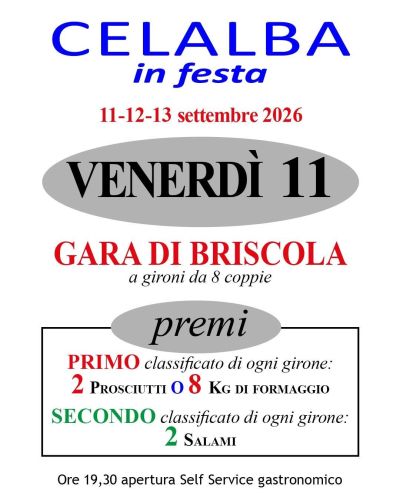 CELALBA IN FESTA - GARA DI BRISCOLA - CIRCOLO ACLI CELALBA "IL CAMPINO" (PG)