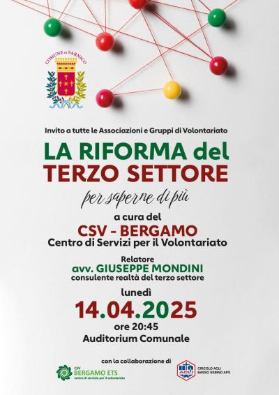 La Riforma del Terzo Settore - Circolo Acli Basso Sebino (BG)