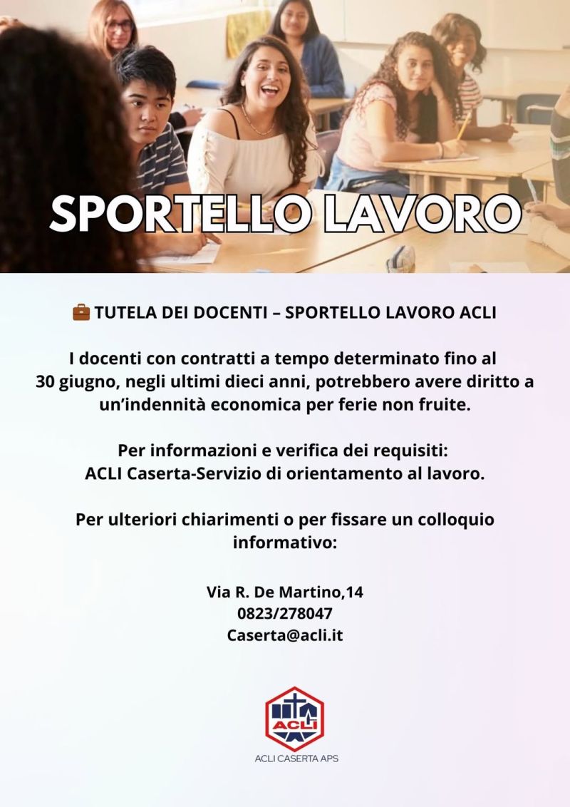 Sportello lavoro - Caserta - Acli Caserta (CE)
