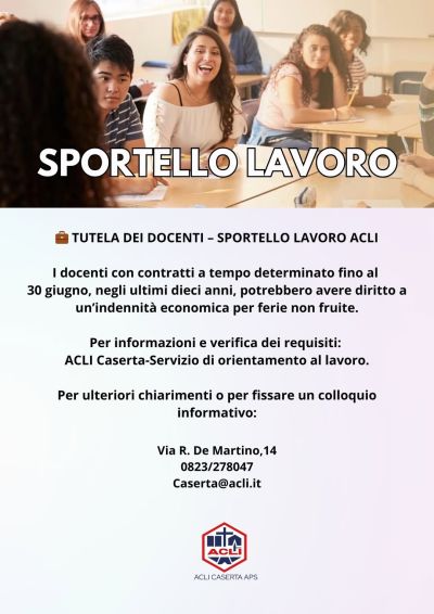 Sportello lavoro - Caserta - Acli Caserta (CE)