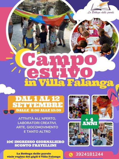 Campo Estivo in Villa Falanga - Villa Falanga (NA) - Bottega delle parole aff. Acli Napoli (NA)