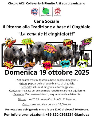 La cena de li cinghialotti - Collevario (MC) - Circolo Acli Collevario (MC)