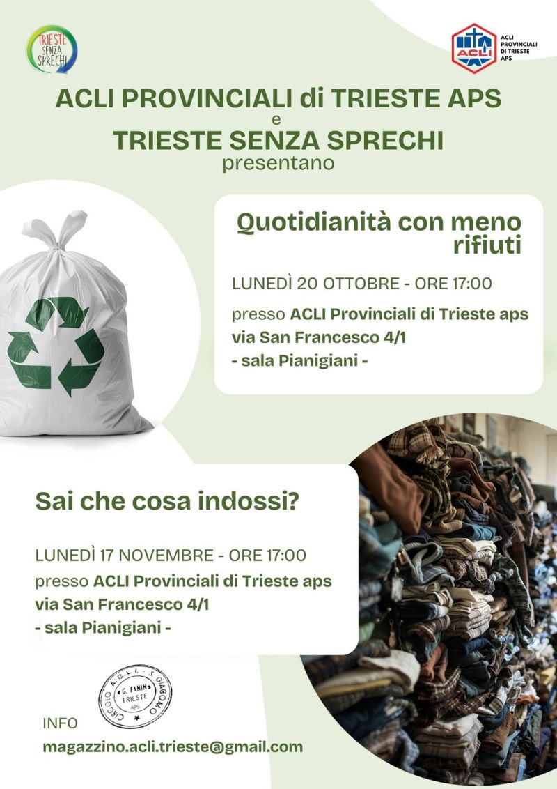Quotidianità con meno rifiuti - Trieste - Acli Trieste (TS)