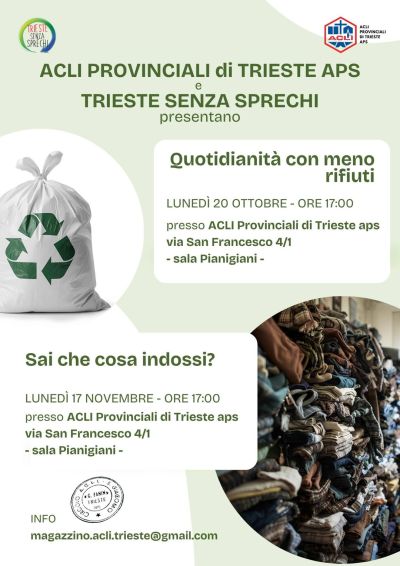 Quotidianità con meno rifiuti - Trieste - Acli Trieste (TS)