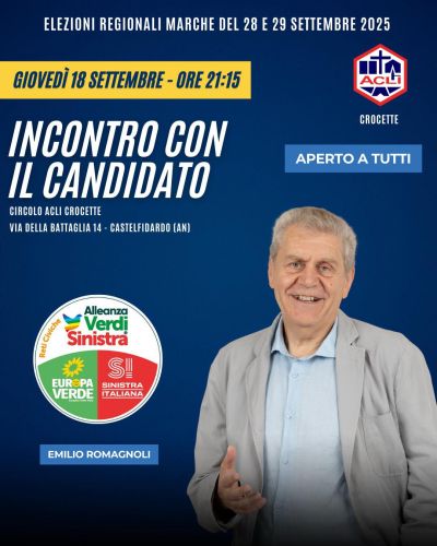Incontro con i candidati - Castelfidardo (AN) - Circolo Acli Crocette (AN)