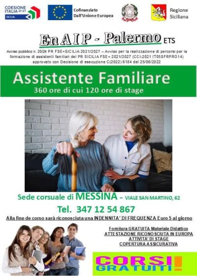 Corso di Assistente Familiare - Enaip Palermo (PA)