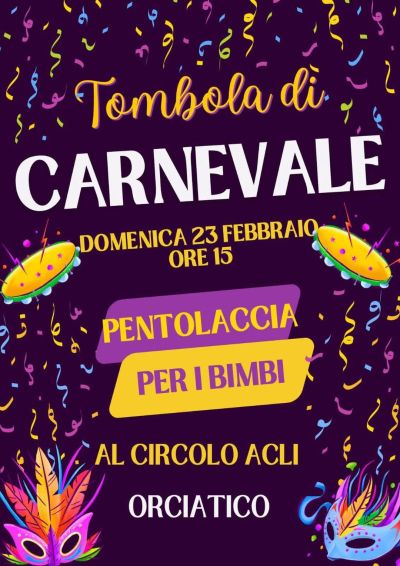 Tombola di Carnevale - Circolo Acli Orciatico (PI)