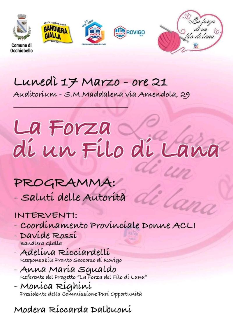 La Forza di un Filo di Lana - Circolo Acli Frassinelle e Acli Rovigo (RO)