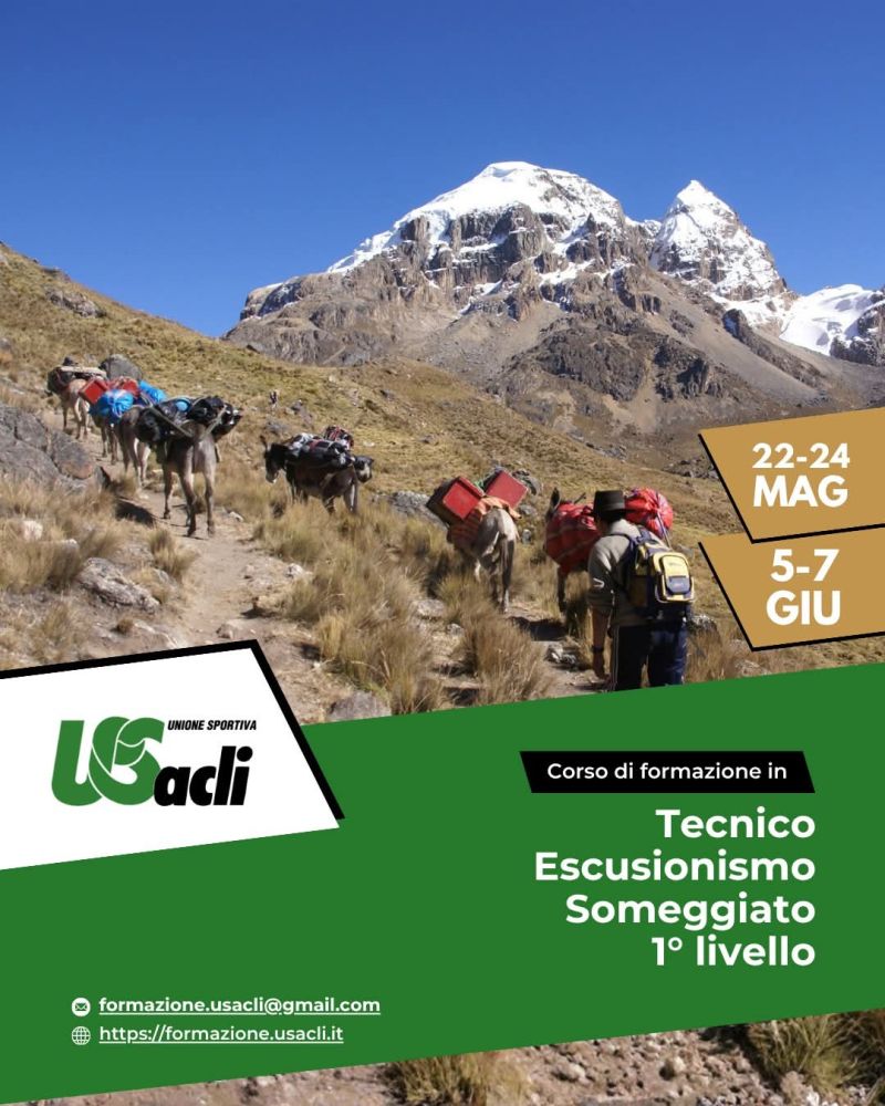 CORSO DI FORMAZIONE IN TECNICO ESCURSIONISMO SOMEGGIATO - PONTIVREA (SV)