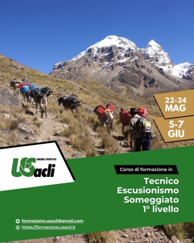 CORSO DI FORMAZIONE IN TECNICO ESCURSIONISMO SOMEGGIATO - PONTIVREA (SV)