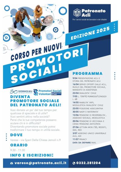 Corso per nuovi Promotori Sociali - Patronato Acli Varese (VA)