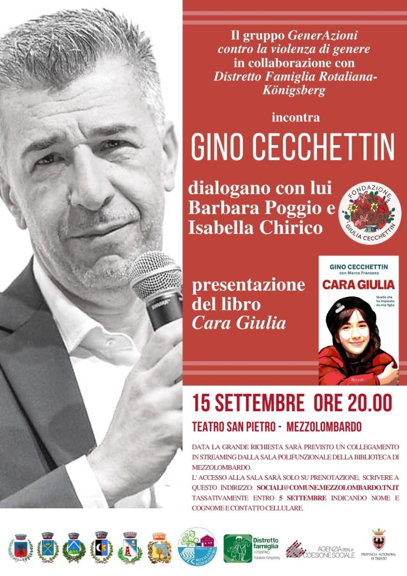 Incontro con Gino Cechettin e presentazione del libro "Cara Giulia" - Mezzolombardo (TN) - Circolo Acli Grumo San Michele (TN)