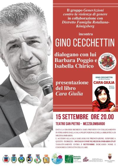 Incontro con Gino Cechettin e presentazione del libro "Cara Giulia" - Mezzolombardo (TN) - Circolo Acli Grumo San Michele (TN)