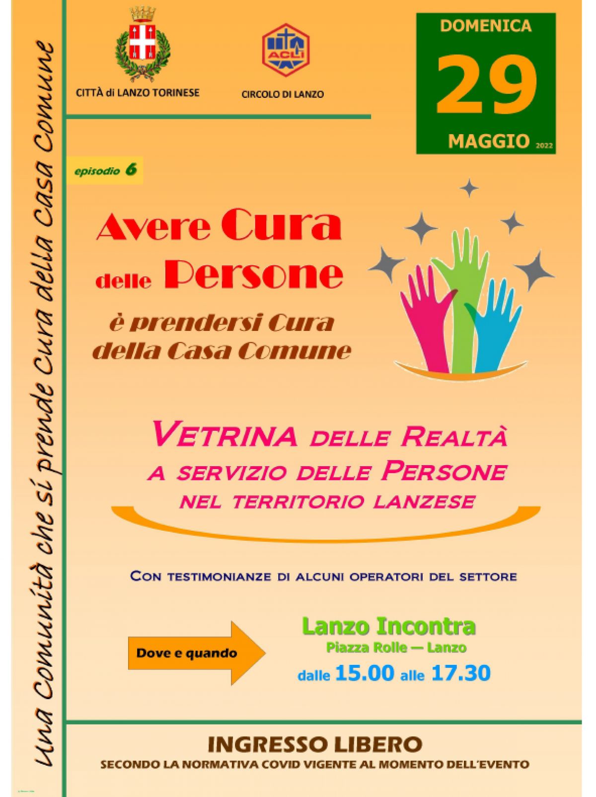 Avere cura delle persone è prendersi cura della Casa Comune - Circolo Acli Lanzo (TO)